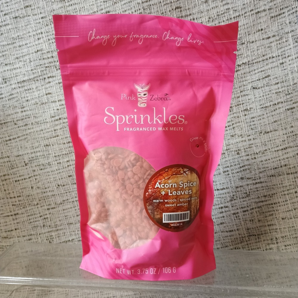 Pink Zebra Sprinkles Acorn Spice Leaves Fragranced Wax Melts 3.75oz 4023614